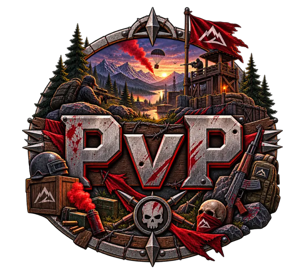 ArdemSurvivorsHub.com Image for PvP Ardem Server showing the text PvP and depicting PvP style activities.
